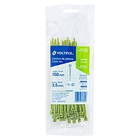 Bolsa con 50 cinchos plásticos 40 lb, 150 x 3.5 mm, verdes - CIN-4015V / 41016