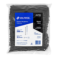 Bolsa con 1000 cinchos plásticos 40 lb, 200x3.5 mm, negros - CIN-4020N-M / 47469 Bolsa con 1000 cinchos plásticos 40 lb, 200x3.5 mm, negros - CIN-4020N-M / 47469