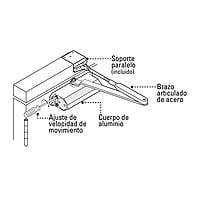 Cierra puertas hidráulico color blanco - CIPU-B / 43608