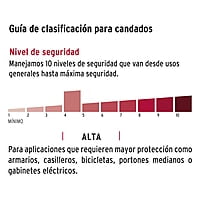 Candado de latón, 40mm, gancho largo, blister, Hermex Basic - CL-40LP / 23517