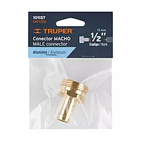 Conector 1/2" macho de aluminio, Truper - CM-1/2A / 101157