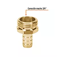 Conector 1/2" macho de aluminio, Truper - CM-1/2A / 101157