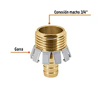 Conector 1/2" macho tipo garra de aluminio, Truper - CM-1/2AG / 101731 Conector 1/2" macho tipo garra de aluminio, Truper - CM-1/2AG / 101731