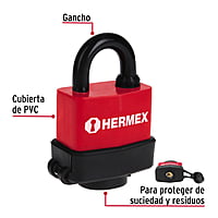 Candado laminado, recubierto de plástico, 40mm, blister - CMR-40 / 43367