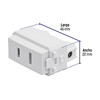 Contacto sencillo, 2polos, sin tierra, línea Italiana,blanco - CO-IB / 48135