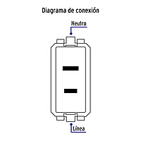 Contacto sencillo, 2polos, sin tierra, línea Italiana,blanco - CO-IB / 48135