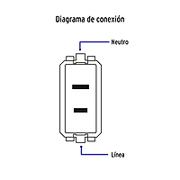 Contacto sencillo, 2polos, sin tierra, línea Italiana,negro - CO-IN / 47606 Contacto sencillo, 2polos, sin tierra, línea Italiana,negro - CO-IN / 47606