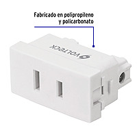 Contacto sencillo, sin tierra, línea Oslo, color blanco - CO-OB / 48318 Contacto sencillo, sin tierra, línea Oslo, color blanco - CO-OB / 48318