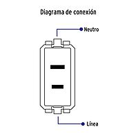 Contacto sencillo, sin tierra, línea Oslo, color blanco - CO-OB / 48318 Contacto sencillo, sin tierra, línea Oslo, color blanco - CO-OB / 48318