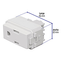 Contacto sencillo, 2 polos + tierra, línea Italiana, blanco - COA-IB / 48131