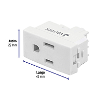 Contacto sencillo, 2 polos + tierra, línea Oslo, blanco - COA-OB / 48317 Contacto sencillo, 2 polos + tierra, línea Oslo, blanco - COA-OB / 48317