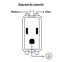 Contacto sencillo, 2 polos + tierra, línea Oslo, blanco - COA-OB / 48317 Contacto sencillo, 2 polos + tierra, línea Oslo, blanco - COA-OB / 48317