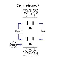 Contacto dúplex, 2 polos + tierra, línea Classic - CODO-CL / 46111 Contacto dúplex, 2 polos + tierra, línea Classic - CODO-CL / 46111