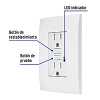 Contacto dúplex falla a tierra GFCI (ICFT), Oslo - CODO-GFCIOB / 48310