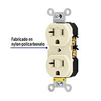 Contacto dúplex, 2 polos 3 hilos, 20 A, Standard, marfil - CODO-MS / 46100 Contacto dúplex, 2 polos 3 hilos, 20 A, Standard, marfil - CODO-MS / 46100