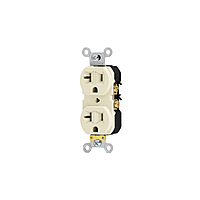 Contacto dúplex, 2 polos 3 hilos, 20 A, Standard, marfil - CODO-MS / 46100 Contacto dúplex, 2 polos 3 hilos, 20 A, Standard, marfil - CODO-MS / 46100