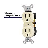 Contacto dúplex, 2 polos 3 hilos, Standard, marfil - CODO-S / 46102 Contacto dúplex, 2 polos 3 hilos, Standard, marfil - CODO-S / 46102