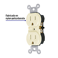 Contacto dúplex, 2 polos 3 hilos, Standard, granel, marfil - CODO-SG / 48311 Contacto dúplex, 2 polos 3 hilos, Standard, granel, marfil - CODO-SG / 48311