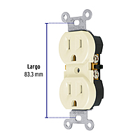 Contacto dúplex, 2 polos 3 hilos, Standard, granel, marfil - CODO-SG / 48311 Contacto dúplex, 2 polos 3 hilos, Standard, granel, marfil - CODO-SG / 48311