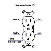 Contacto dúplex, 2 polos 3 hilos, Standard, granel, marfil - CODO-SG / 48311 Contacto dúplex, 2 polos 3 hilos, Standard, granel, marfil - CODO-SG / 48311