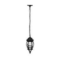 Arbotante tipo farol tradicional colgante p/exterior, negro - 47297 - COL-101S - Caja con 1 Pieza – Master 4