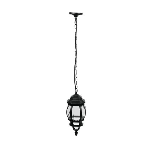 Arbotante tipo farol tradicional colgante p/exterior, negro - 47297 - COL-101S - Caja con 1 Pieza – Master 4