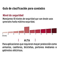 Candado antipalanca, 60mm, cuerpo de latón, Hermex Basic - COR-60P / 22518