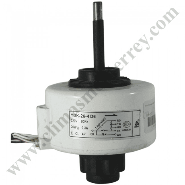 Motor Para Minisplit, Evaporador 2 Toneladas, 220 V, 60 Hz, 26 W, 0.3 A, Capacitor 1.8 450 V, Criotec - Ydk-26-4 Motor Para Minisplit, Evaporador 2 Toneladas, 220 V, 60 Hz, 26 W, 0.3 A, Capacitor 1.8 450 V, Criotec - Ydk-26-4