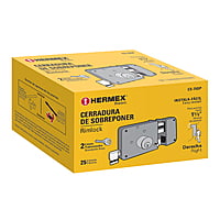 Cerradura sobreponer, instala-fácil, derecha, Hermex Basic - CS-75DP / 27047
