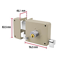 Cerradura de sobreponer, clásica, instala-fácil, izquierda - CS-75I / 43575