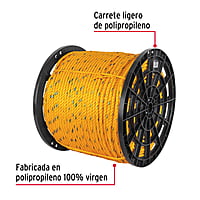 Kilo de cuerda amarilla de polipropileno 13 mm, rollo 30 kg - CUE-13M / 40179 Kilo de cuerda amarilla de polipropileno 13 mm, rollo 30 kg - CUE-13M / 40179