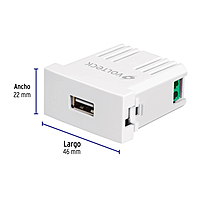Cargador USB a la pared, 2.1A, línea Oslo, color blanco - CUSB-OB / 46086