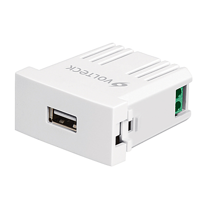 Cargador USB a la pared, 2.1A, línea Oslo, color blanco - CUSB-OB / 46086