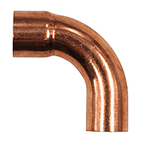 Codo Cobre Radio Largo Bushing 90º, Interior 1/2, Exterior 5/8  - CXC-272-0050