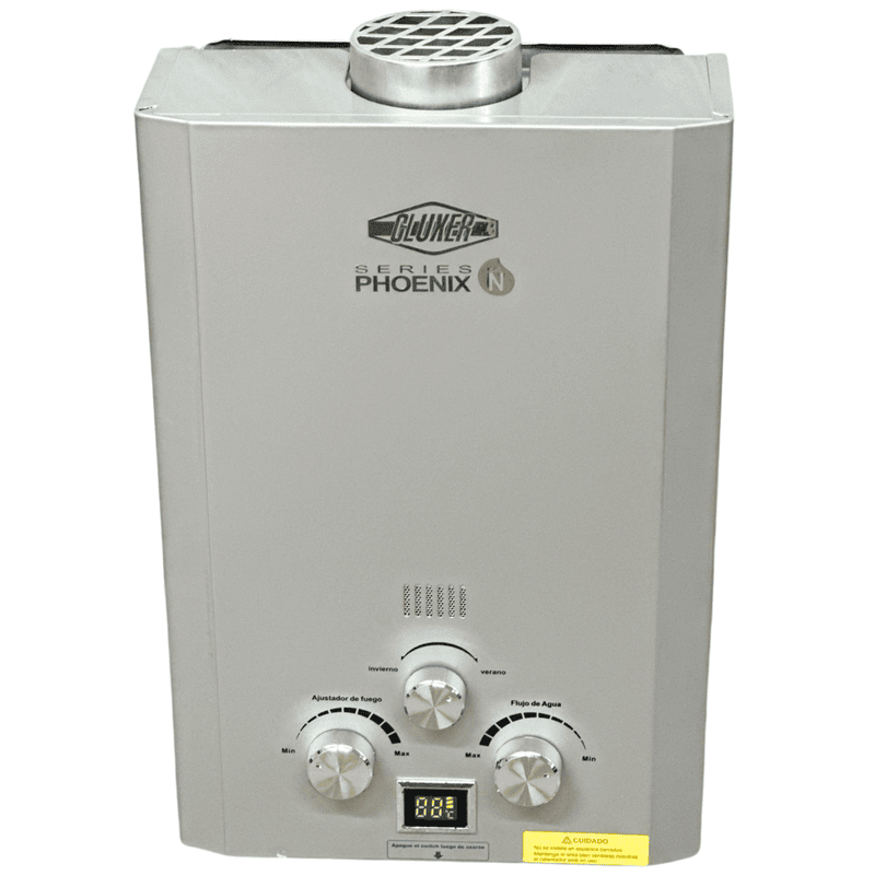 Boiler de Paso 06 litros CLUXER, Gas Natural, Series Phoenix - CXCPGN6L