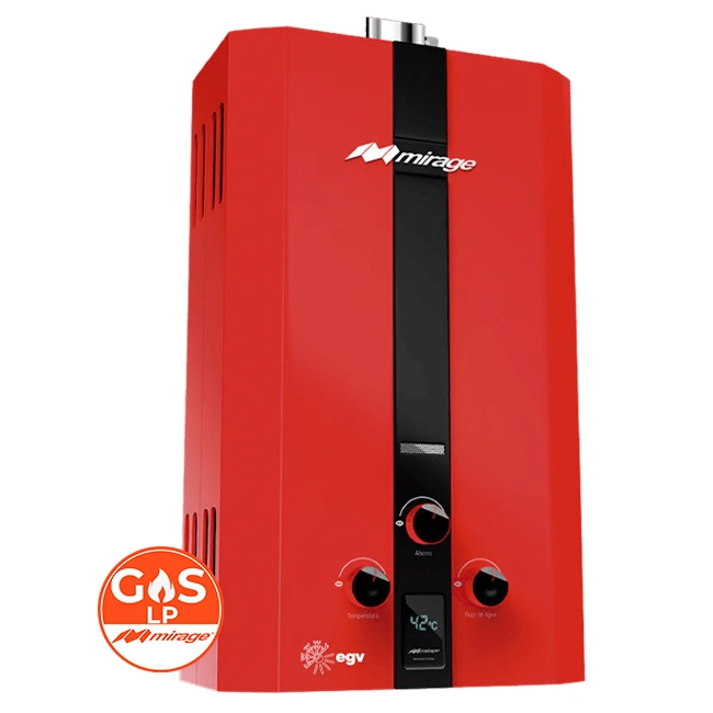 Calentador De Paso Baja Presion Mirage Color Rojo 16 Litros 3 Servicio Flux 16 Lp - Mbf16Nb Calentador De Paso Baja Presion Mirage Color Rojo 16 Litros 3 Servicio Flux 16 Lp - Mbf16Nb