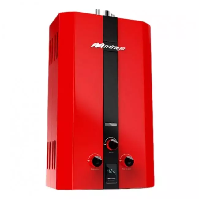 Calentador de Paso Baja Presion Mirage Color Rojo 10 Litros 1-1/2 Servicio Flux 10 Gas Natural - MBF10BC Calentador de Paso Baja Presion Mirage Color Rojo 10 Litros 1-1/2 Servicio Flux 10 Gas Natural - MBF10BC