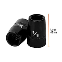 Dado de impacto, 6 puntas, cuadro 1/2' de 9/16' - D-7418-H / 13378