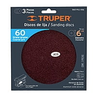 Caja con 3 discos de lija 6' grano 60 para PUL 4x6 - D60-PUL-4X6 / 16163 Caja con 3 discos de lija 6' grano 60 para PUL 4x6 - D60-PUL-4X6 / 16163