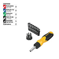 Desarmador tipo matraca y 13 puntas, Pretul - DES-14P / 22974 Desarmador tipo matraca y 13 puntas, Pretul - DES-14P / 22974