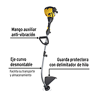 Desbrozadora a gasolina 25 cc mango 'D', 17' corte Pretul - DES-25P / 22430 Desbrozadora a gasolina 25 cc mango 'D', 17' corte Pretul - DES-25P / 22430