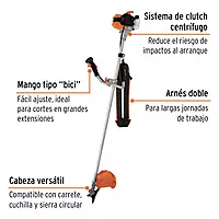 Desmalezadora a gasolina 33 cc mango 'bici', 18' corte - DES-330 / 11029 Desmalezadora a gasolina 33 cc mango 'bici', 18' corte - DES-330 / 11029