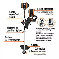 Desbrozadora multifuncional 4 en 1, a gasolina 45 cc, Truper - DES-45M / 103205