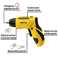Destornillador de dos posiciones, 3.6V, PRETUL, 26402 - DESI-36P2