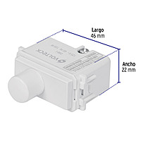 Dimmer giratorio, línea Italiana, color blanco - DIM-IB / 48138 Dimmer giratorio, línea Italiana, color blanco - DIM-IB / 48138