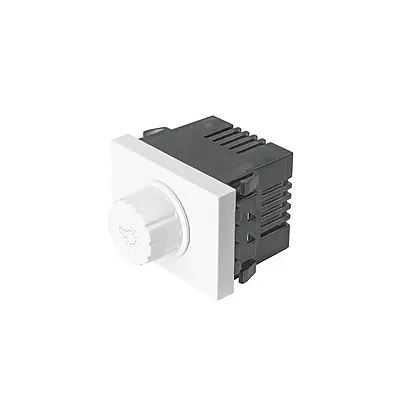 Dimmer giratorio, 1.5 módulos, línea Española, color blanco - DIM15-EB / 47054