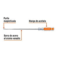 Desarmador plano 5/16x10' mango de acetato - DR-5/16X10 / 14005 Desarmador plano 5/16x10' mango de acetato - DR-5/16X10 / 14005