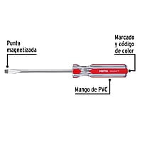 Desarmador plano, 5/16 x 6', mango PVC, Pretul - DR-5/16X6TP / 21463 Desarmador plano, 5/16 x 6', mango PVC, Pretul - DR-5/16X6TP / 21463
