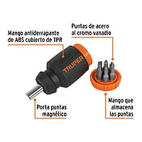 Desarmador tipo trompo con 7 puntas - DTROM-7 / 10751 Desarmador tipo trompo con 7 puntas - DTROM-7 / 10751