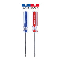 Duo de desarmadores, 3/16x4, mango PVC, Pretul - DUO-3/16X4TP / 20211 Duo de desarmadores, 3/16x4, mango PVC, Pretul - DUO-3/16X4TP / 20211
